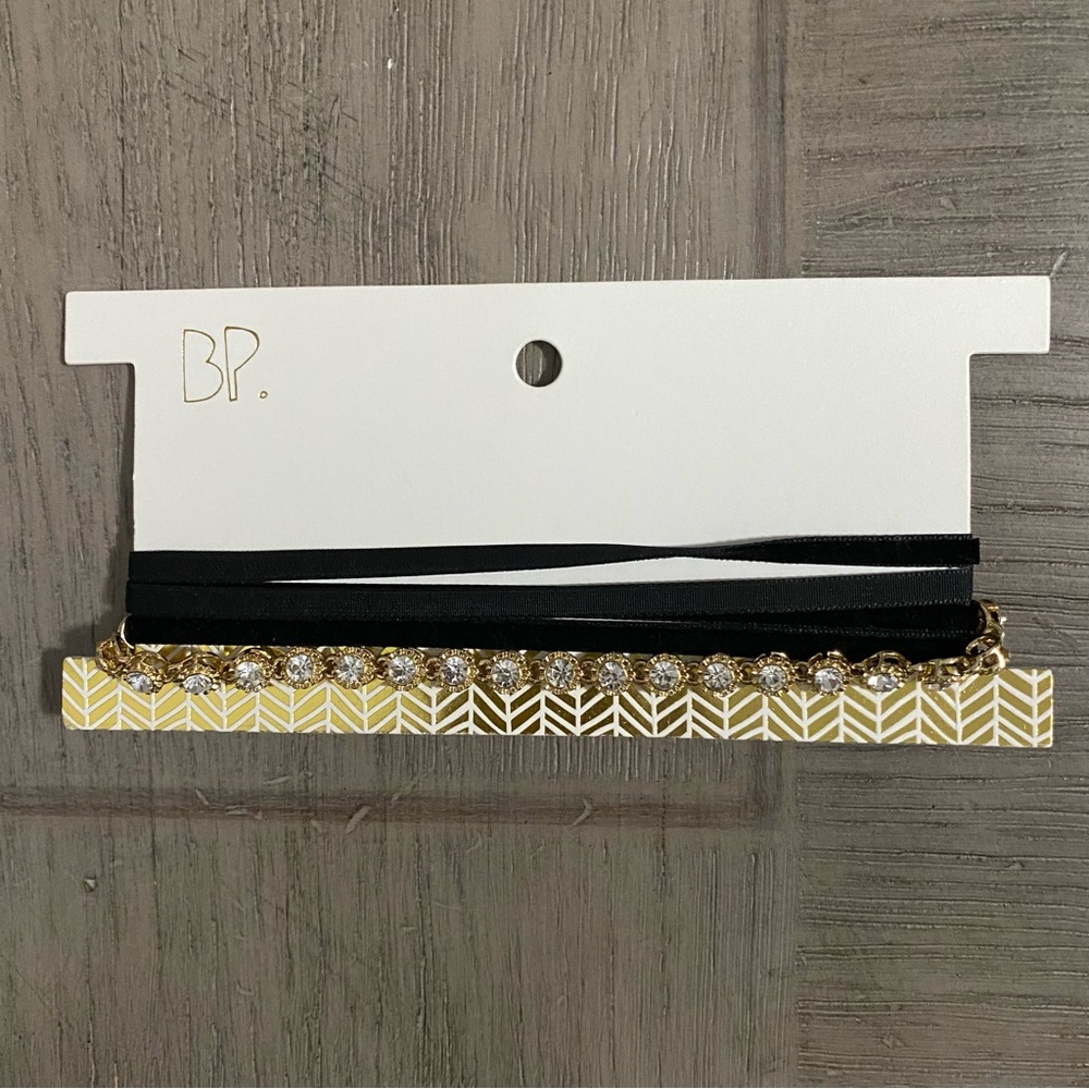 Nordstrom BP Black and Gold Choker